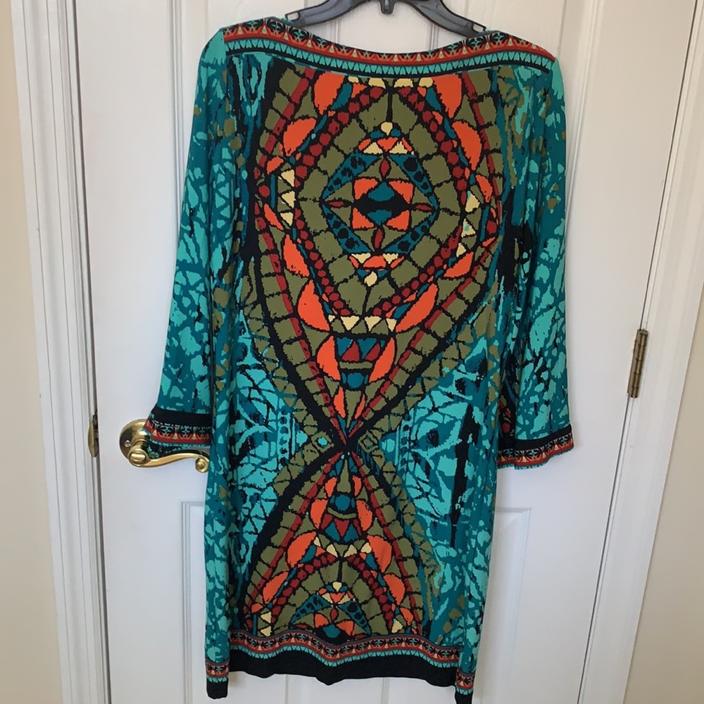 Beige By Eci Multi Colored Mosaic Pattern Dress W… - image 6